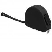 Рулетка 3м Meter, софт-тач, черный