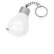 Брелок-рулетка для ключей Лампочка, белый/серебристый