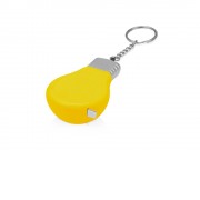 Брелок-рулетка для ключей Лампочка, желтый/серебристый