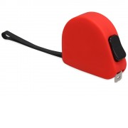 Рулетка 3м Meter, софт-тач, красный