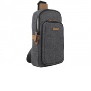 Рюкзак с одним плечевым ремнем BUGATTI Luce, серый, полиэстер, 17х6х27 см