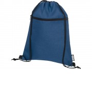 Рюкзак со шнурком Ross из переработанного ПЭТ, heather navy