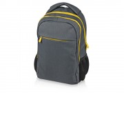 Рюкзак Metropolitan, серый с желтой молнией