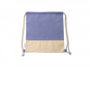 Рюкзак-мешок LUANDA из переработанного хлопка, натуральный/королевский синий