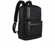 Рюкзак мужской BUGATTI Nero 16'', чёрный, нейлон 1680D/кожа, 29,5х14х44 см