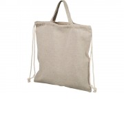 Рюкзак со шнурком Pheebs из 150 г/м2 переработанного хлопка, натуральный