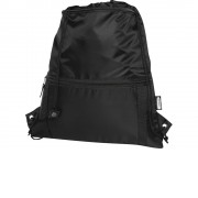 Изолированная сумка со шнурком Adventure объемом 9 л из переработанных материалов, соответствующих стандарту GRS, черный