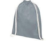 Рюкзак со шнурком Tenes из хлопка плотностью 140 г/м2, серый
