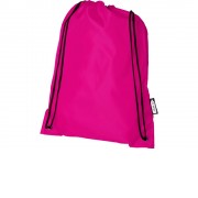 Рюкзак со шнурком Oriole из переработанного ПЭТ, фуксия