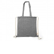 Рюкзак-мешок VARESE из переработанного хлопка, черный