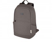Рюкзак для ноутбука 15,6 дюймов с защитой от кражи Joey объемом 18 л из брезента, переработанного по стандарту GRS, серый