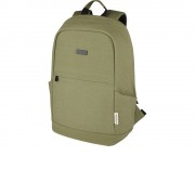 Рюкзак для ноутбука 15,6 дюймов с защитой от кражи Joey объемом 18 л из брезента, переработанного по стандарту GRS, оливковый