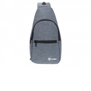 Рюкзак TORBER с одним плечевым ремнем, серый, полиэстер 300D, 33 х 17 х 6 см
