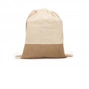 Рюкзак-мешок WILKES из хлопка и джута, бежевый