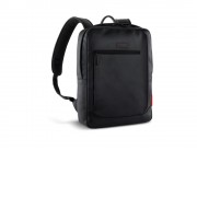 Рюкзак мужской BUGATTI Clark, чёрный, воловья кожа/полиэстер, 30х10х40 см, 12 л