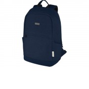 Рюкзак для ноутбука 15,6 дюймов с защитой от кражи Joey объемом 18 л из брезента, переработанного по стандарту GRS, темно-синий