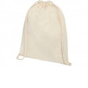 Рюкзак со шнурком Oregon хлопка плотностью 140 г/м2, natural