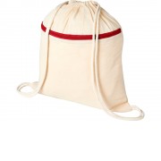 Рюкзак Oregon на молнии с кулиской, натуральный/красный