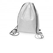 Рюкзак-мешок Reviver из нетканого переработанного материала RPET, белый