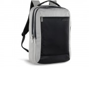 Рюкзак мужской BUGATTI Sera 15'', светло-серый, полиэстер, 32х12х46 см, 16 л