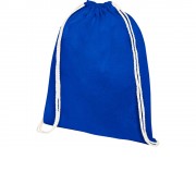 Рюкзак со шнурком Tenes из хлопка плотностью 140 г/м2, синий
