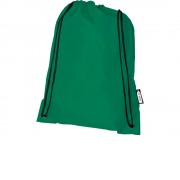 Рюкзак со шнурком Oriole из переработанного ПЭТ, зеленый