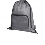 Складная сумка со шнурком Ash из переработанных материалов, соответствующих стандарту GRS, объемом 7 л, черный