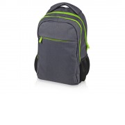 Рюкзак Metropolitan, серый с зеленой молнией