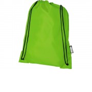Рюкзак со шнурком Oriole из переработанного ПЭТ, лайм