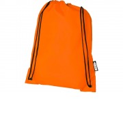 Рюкзак со шнурком Oriole из переработанного ПЭТ, оранжевый