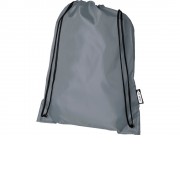 Рюкзак со шнурком Oriole из переработанного ПЭТ, серый