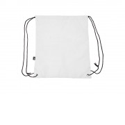 Рюкзак-мешок LARUS из мягкого материала RPET, белый