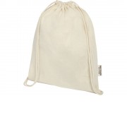 Oregon сумка-кисет из переработанного хлопка, сертифицированного согласно GRS, плотностью 140 г/м² - Натуральный