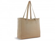 Сумка дорожная женская BUGATTI Elsa, песочного цвета, воловья кожа/полиэстер, 57х15х37 см