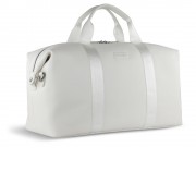 Сумка дорожная BUGATTI Elsa, белая, воловья кожа/полиэстер, 47х22х24 см
