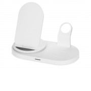 Складная зарядная станция с беспроводной зарядкой Flashport, 15 Вт, белый