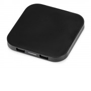 USB-хаб с беспроводной зарядкой Tile, черный