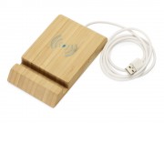 Беспроводное зарядное устройство из бамбука Jetty, 10 Вт, натуральный