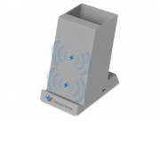 Беспроводная зарядка-подставка с подсветкой Glow box, серый