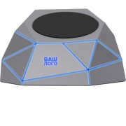 Док-станция Geo Dock с быстрой беспроводной зарядкой, серебристый с синей подсветкой. XOOPAR