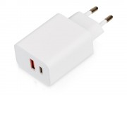 Сетевое зарядное устройство c выходами USB-A и USB-C Recharger, 10 Вт, белый