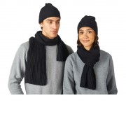 Шарф Nordend, крупный риб, черный