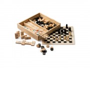 Набор GALVY из 4 игр: микадо, шахматы, шашки и домино (Р)