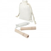 Denise скакалка с деревянными ручками в хлопковом чехле, дерево