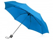 Зонт складной Columbus, механический, 3 сложения, с чехлом, голубой