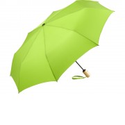 Зонт складной 5429 ÖkoBrella из бамбука, полуавтомат, лайм