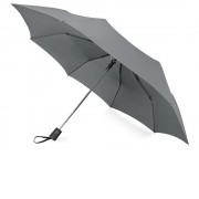 Зонт складной Irvine, полуавтоматический, 3 сложения, с чехлом, серый