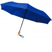 21-дюймовый зонт автомат Bo из переработанного ПЭТ-пластика, ярко-синий