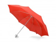 Зонт складной Tempe, механический, 3 сложения, с чехлом, красный