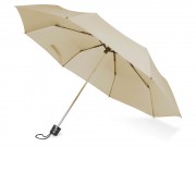 Зонт складной Columbus, механический, 3 сложения, с чехлом, бежевый